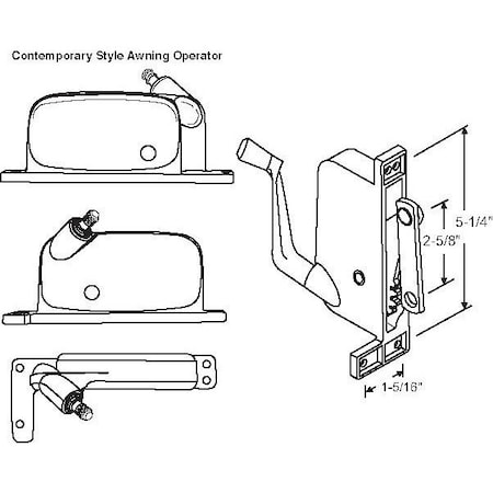 Awning Operator Bronze